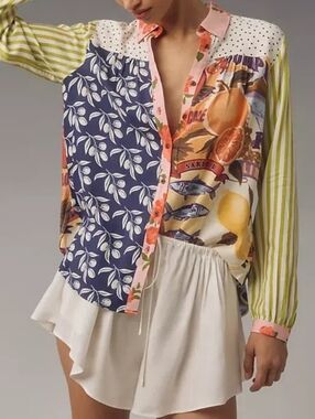 Anthropologie Maeve Button Down Closure Shirt